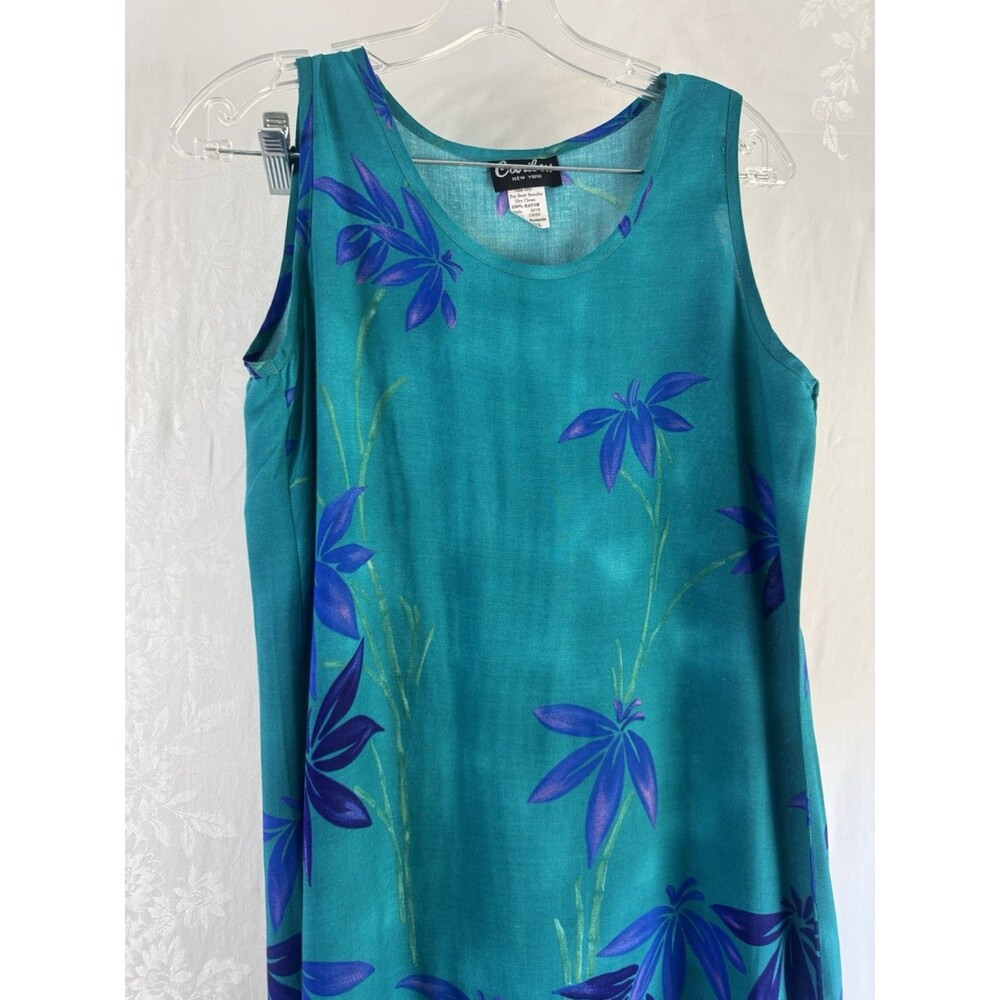 Vintage Caribou Floral Beach Dress Midi Small - Picture 2 of 8